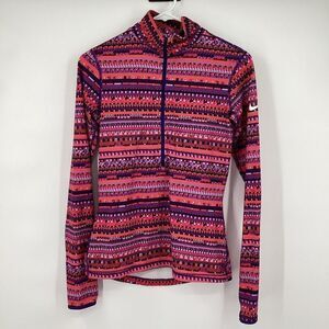 Ladies Nike Pro 1/2 Zip‎ Warm 8 Bit Training Shirt small
